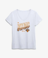 Fanatics Women's White New York Knicks 2026 Nba Finals Champions Hometown V-Neck T-Shirt