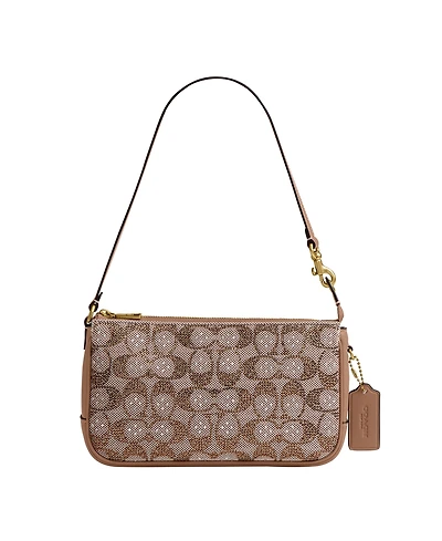 Coach Plaza Crystal Signature Jacquard Small Shoulder Handbag