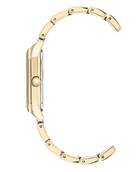Anne Klein Women's Quartz Black Octagonal Gold Tone Bracelet Watch 24mm x 35mm