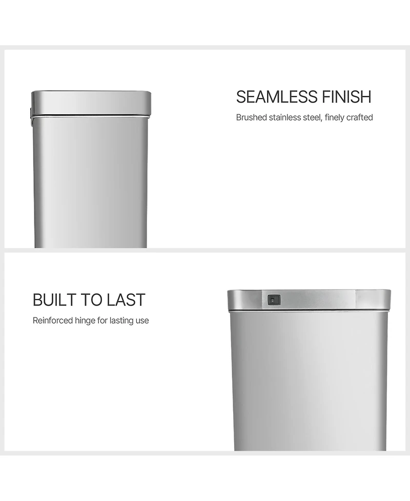 18-Gallon Extra Large Motion Sensor Kitchen Trash Can, Stainless Steel Automatic Touchless with Silent Close Lid