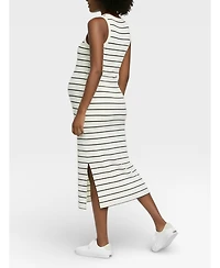 Motherhood Maternity Crew Neck Sleeveless Racerback Midi Dress