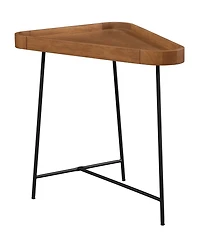 Convenience Concepts Lunar 10" Wood Triangle Wedge Accent End Table