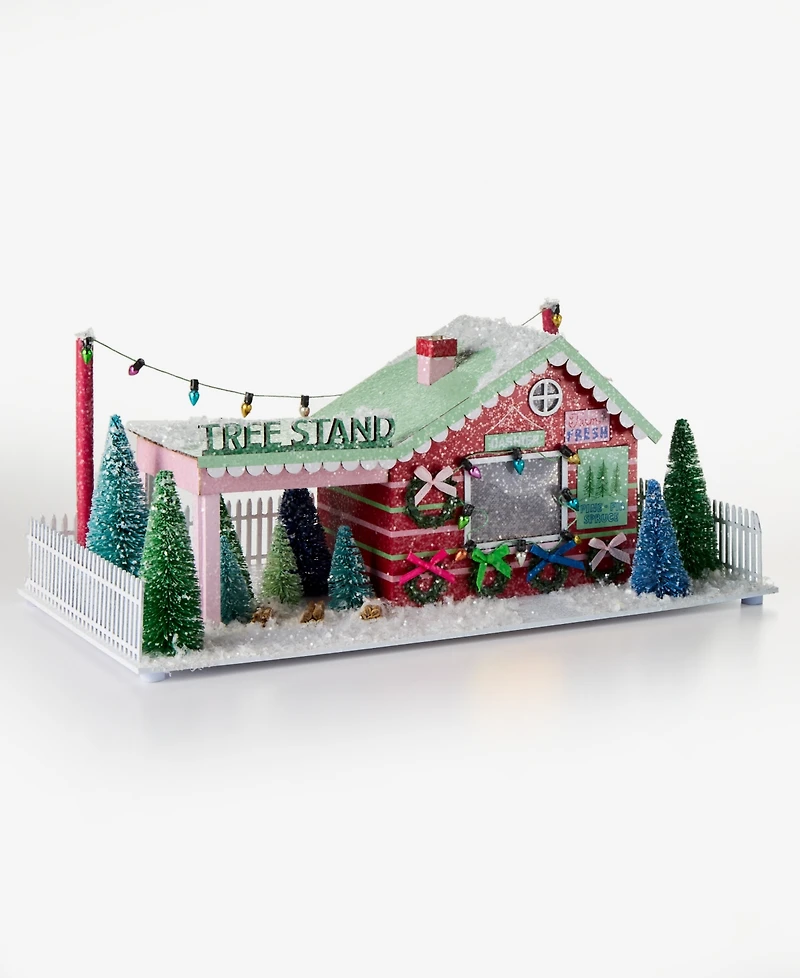 Holiday Lane Whimsy Led Paper Red Tree Stand House Decor, Macy's Exclusive
