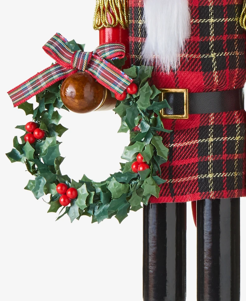 Holiday Lane Heritage Checker with Wreath Nutcracker, Macy's Exclusive
