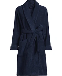Lands' End Women's Soft Terry Long Sleeve Knee Length Robe