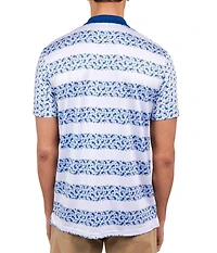 Society of Threads Men's Regular Fit Paisley Stripe Performance Polo