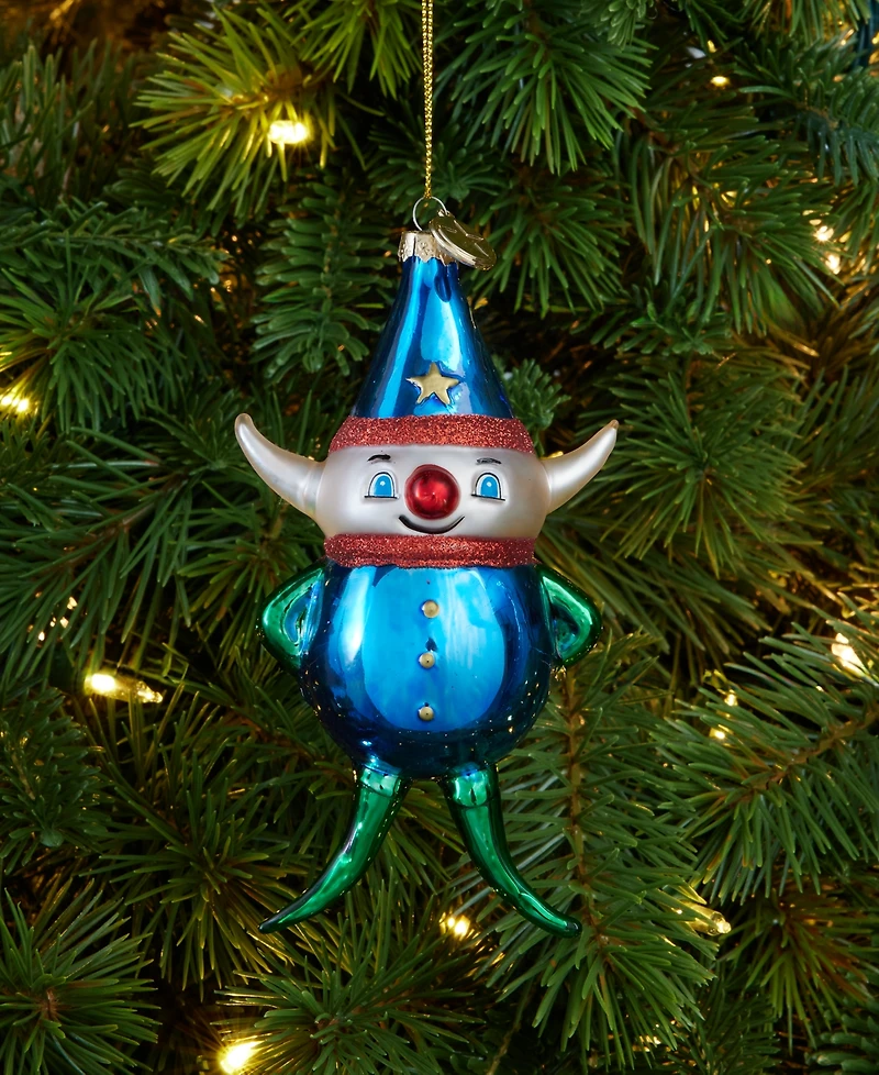Macy's 100th Thanksgiving Day Parade Glass Elf Ornament, Macy's Exclusive