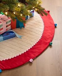 Holiday Lane Whimsy Multi-Bell Red and White Tree Skirt, Macy's Exclusive
