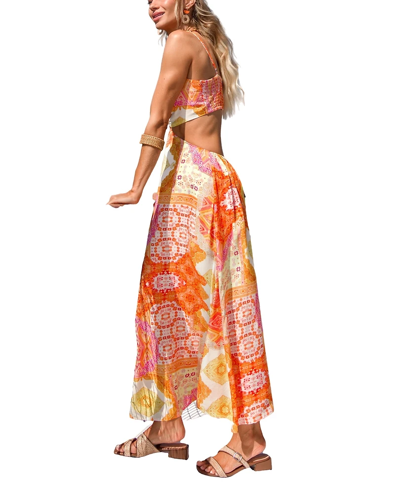 Cupshe Women's June Plans Patchwork Maxi Beach Dress