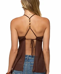 Edikted Women's Alesi Beaded Tie Back Top