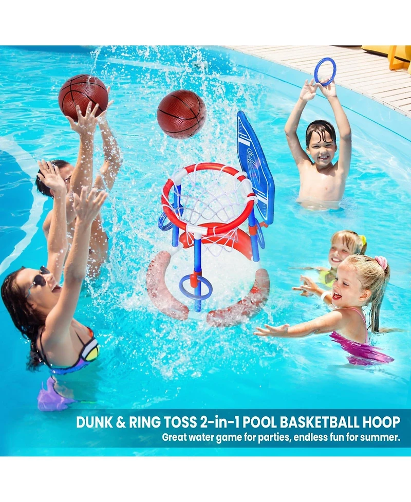 Gnuadz Pool Basketball Hoop Ring Toss Floating Games
