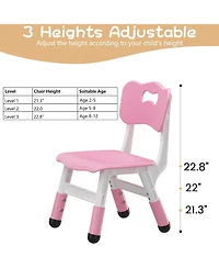 gaomon 3 Level Height Adjustable Kid Chair, Plastic Toddler Chairs