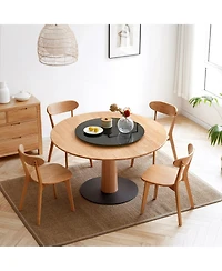 sumyeg Set of 2 Solid Oak Dining Chairs with Fas Grade Wood Frame for Dining Room