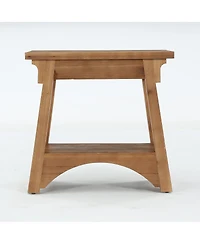 Tribesigns 2-tier Solid Wood End Table, Rustic Farmhouse Side Table For Living Room, Bedroom