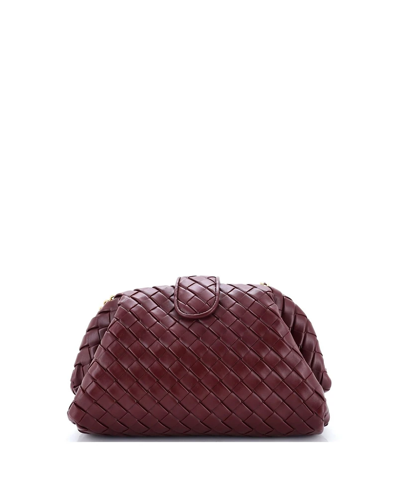 Pre-Owned Bottega Veneta Medium Lauren 1980 Clutch with Chain Intrecciato Nappa