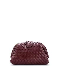 Pre-Owned Bottega Veneta Medium Lauren 1980 Clutch with Chain Intrecciato Nappa