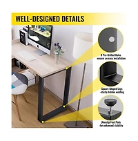 Sugift Heavy Duty Metal Dining Table Legs Set of 2, 28 x 24 in Box Section Square Frame