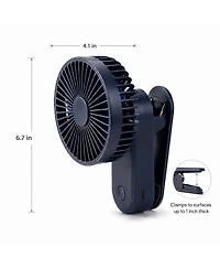 Ayamaya Magnetic Clip-On Fan, Rechargeable Portable Camping and Desk Fan with Strong Magnet, Usb-c Battery and 3 Speeds
