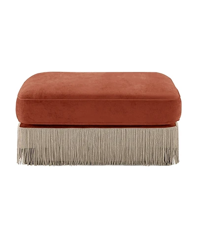 sumyeg Velvet Upholstered Ottoman Footrest for Living Room or Bedroom