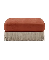 sumyeg Velvet Upholstered Ottoman Footrest for Living Room or Bedroom