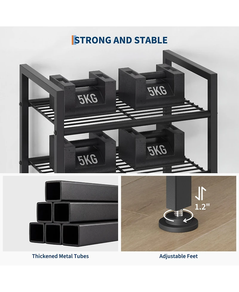 gaomon 8-Tier Metal Shoe Storage Organizer, Shoe Rack for Entryway Hallway Closet and Bedroom