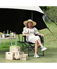 gaomon 1 Piece Aluminum Iron Folding Director Chair, Portable Outdoor Camping Chair