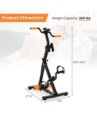 Costway Adjustable Lcd Pedal Exercise Bike with Massage Total Body Fitness Rehab Equipment
