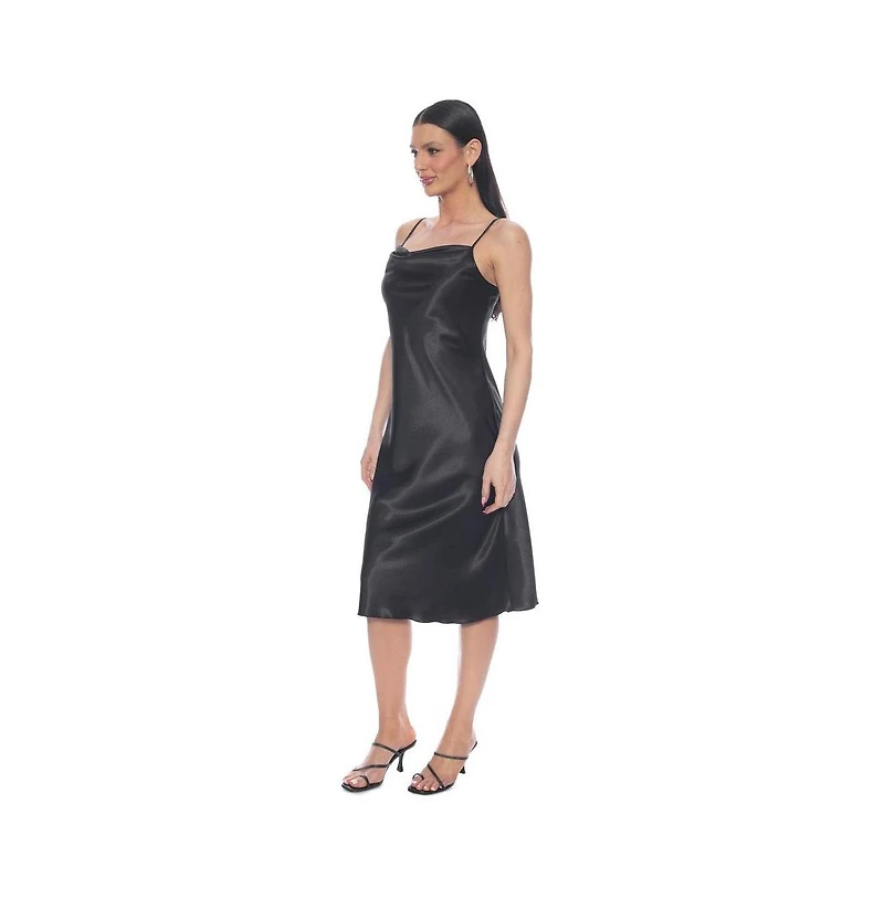 Bebe Women's Satin Cowl Midi Dress