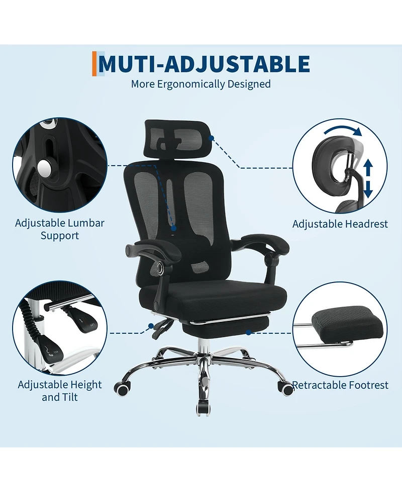gaomon Ergonomic Office Chair, Comfortable Gaming Chair with Adjustable Height with Wheels