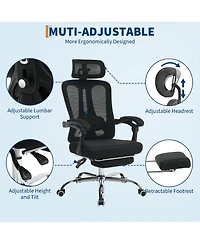 gaomon Ergonomic Office Chair, Comfortable Gaming Chair with Adjustable Height with Wheels