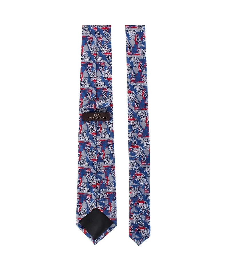 Trafalgar Men's Freedom's Torch Patriotic Silk Novelty Necktie