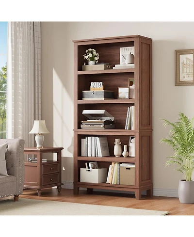 homfan 71" Tall Bookshelf with Adjustable Shelves