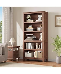 homfan 71" Tall Bookshelf with Adjustable Shelves