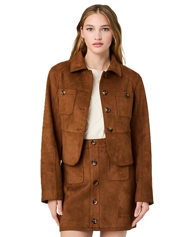French Connection Women's Collared Button-Front Tailored Jacket