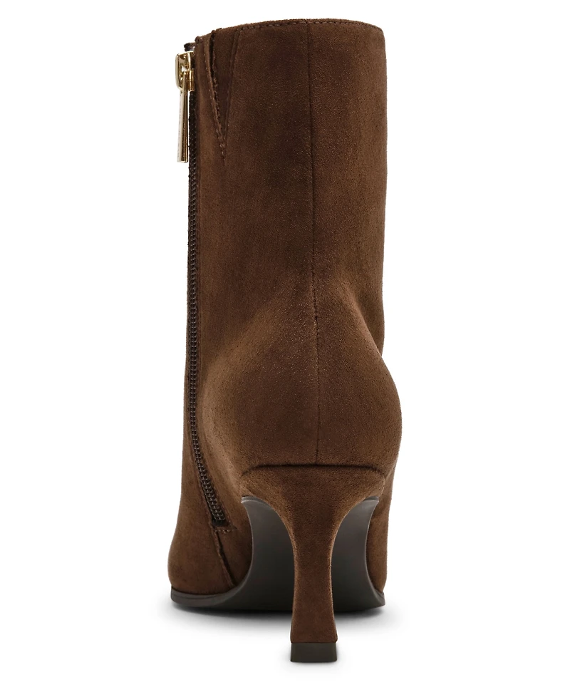 Anne Klein Women's Cosia Microsuede Pointed Toe Heeled Dress Booties