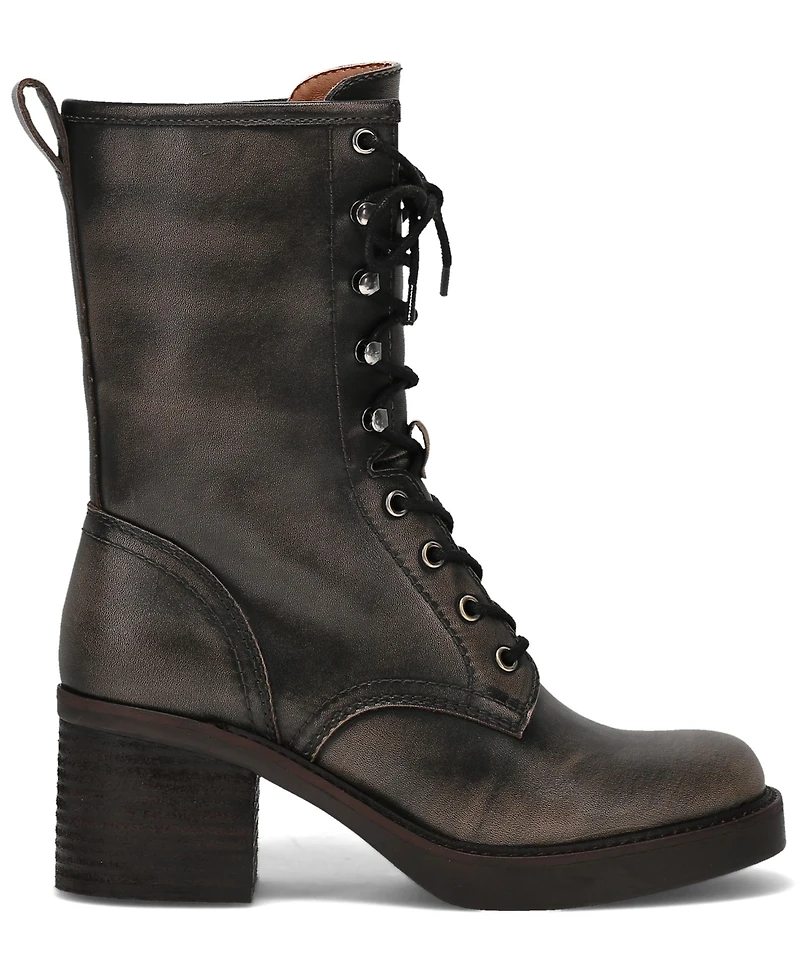 Frye and Co. Women's Fynn Combat Toga Lace-Up Booties