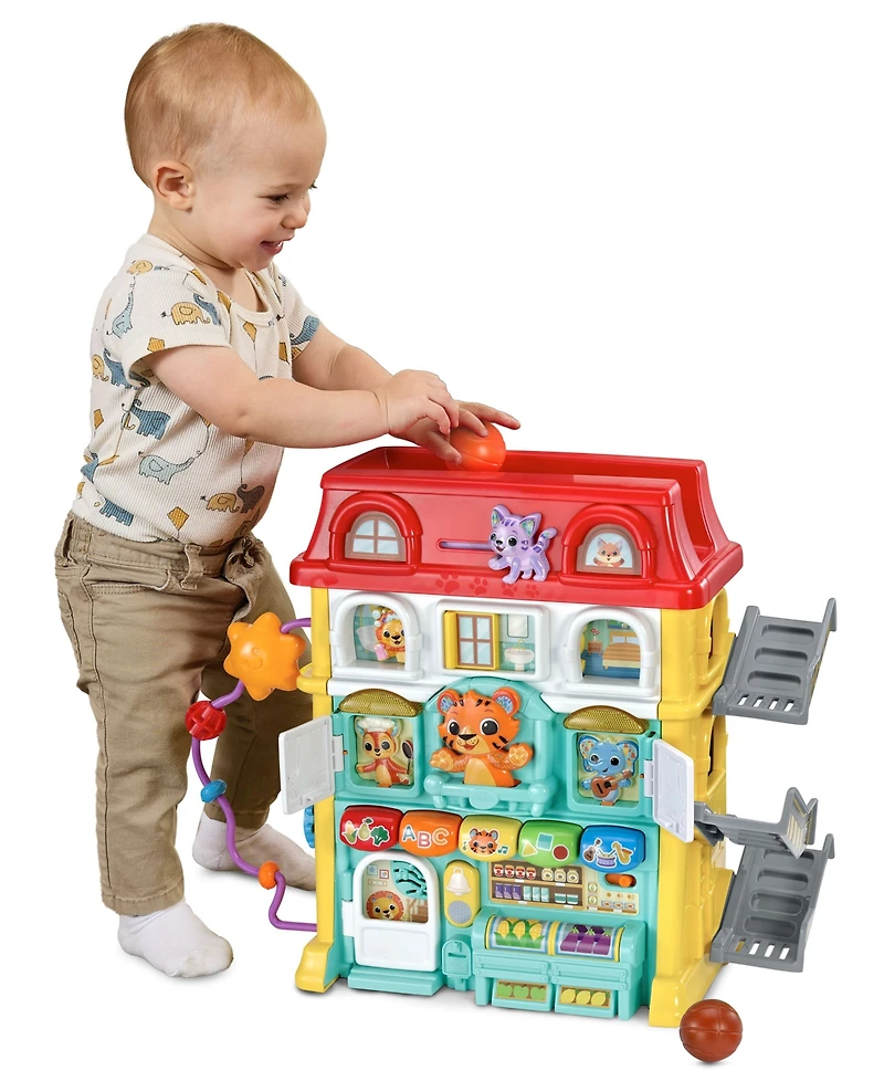 VTech Up & Down Activity Town Interactive Learning Activity Center with Shapes, Colors, Letters & Fine Motor Play, Ages 9–36 Months
