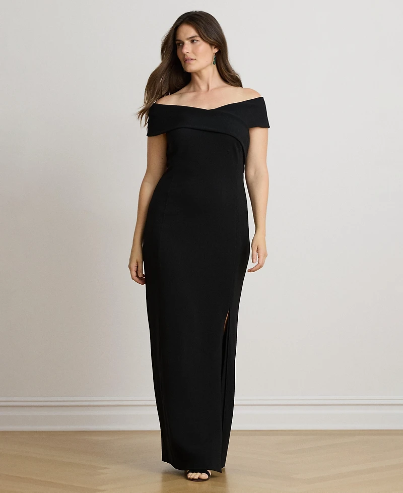 Lauren Ralph Women's Faille Off-the-Shoulder Gown