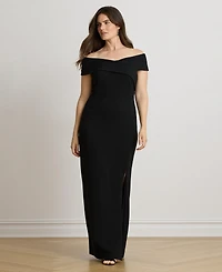 Lauren Ralph Women's Faille Off-the-Shoulder Gown