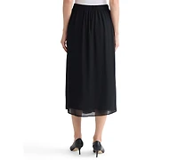 Kasper Women's Pull-On Pleat-Front Midi Skirt