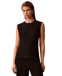 Calvin Klein Petite High-Rise Wide-Leg Pants
