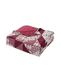 Seventh Studio Cardinal Patchwork Quilted 3-Piece Quilt Set