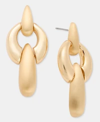 Anne Klein Puffy Linked Linear Drop Earrings