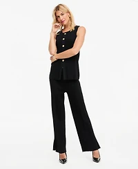 I.n.c. International Concepts Women's Wide-Leg Pull-On Ribbed Sweater Pant, Macy's Exclusive