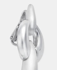 Anne Klein Puffy Linked Clip-On Linear Drop Earrings