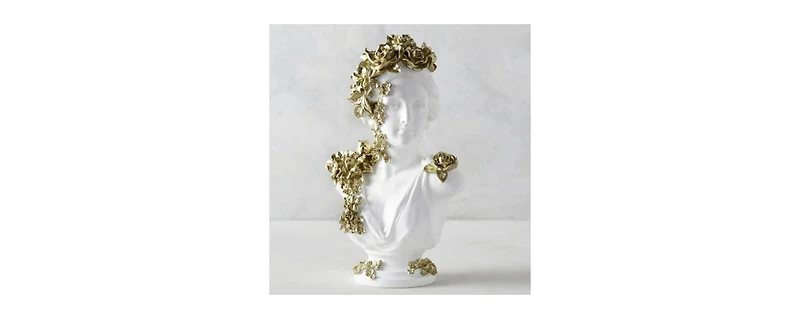 Z Gallerie Gold Floral Bust
