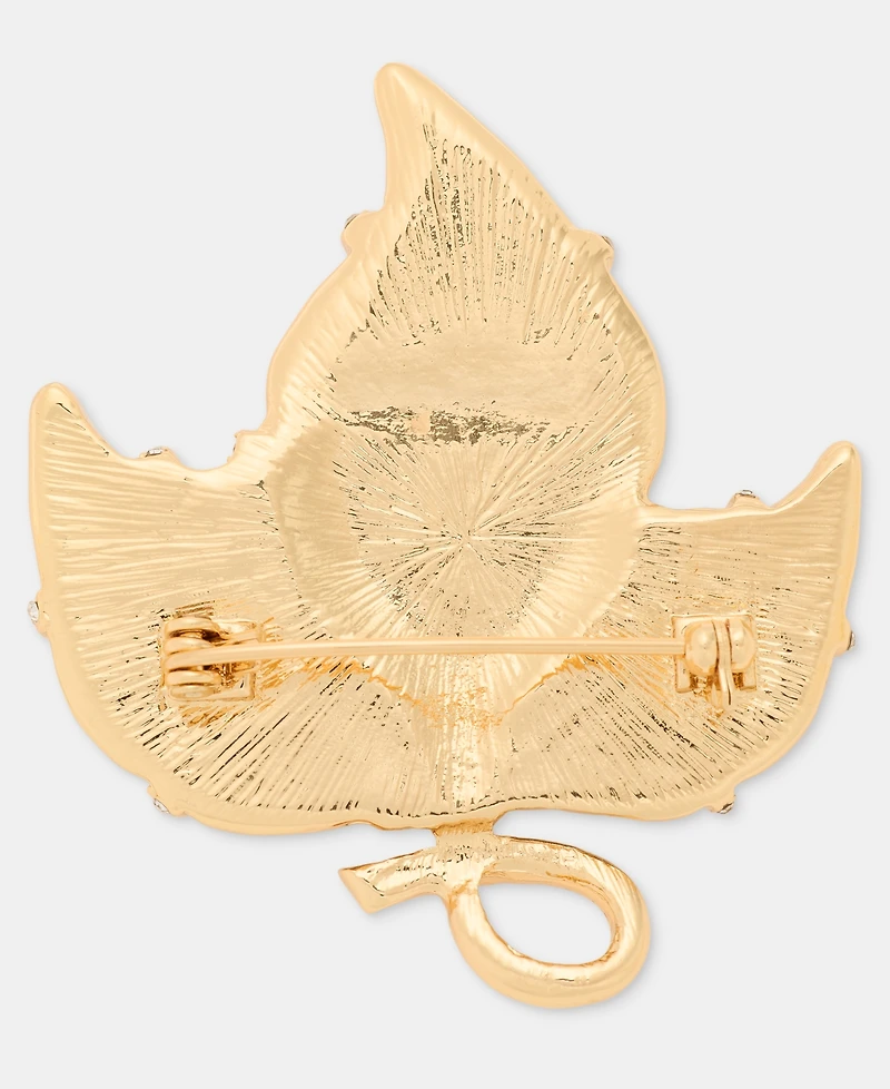 Anne Klein Pave Hanging Leaf Pin