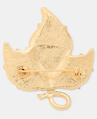 Anne Klein Pave Hanging Leaf Pin