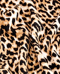 I.n.c. Women's Leopard-Print Fitted Short-Sleeve Crewneck Sweater, Macy's Exclusive