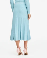 I.n.c. International Concepts Women's Pleated Rib Sweater Skirt, High-Waisted Midi, Macy's Exclusive